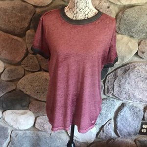 cute women’s sheer purple top PINK size L